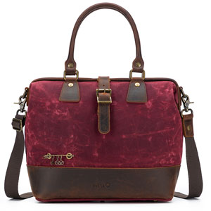 Della Q; Maker's Satchel; Storage; Maker's Canvas; Red