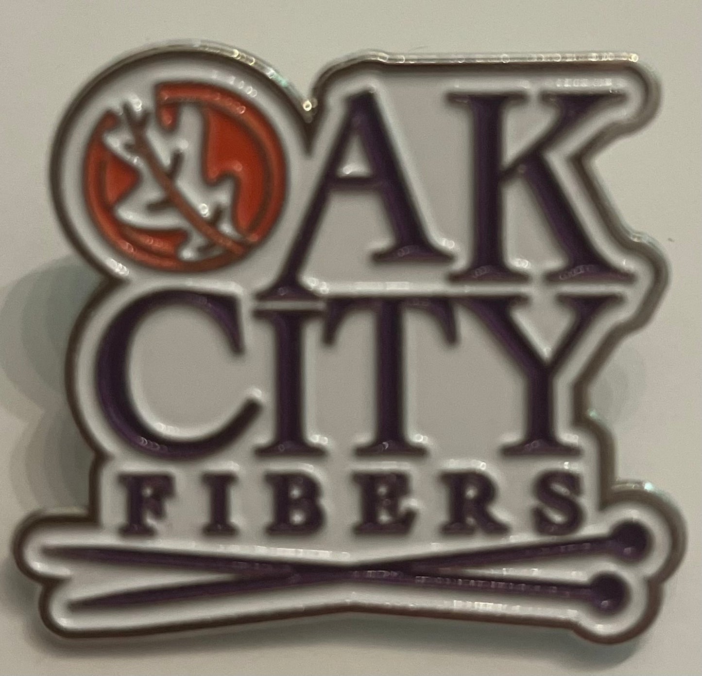 Oak City Fibers Swag Lapel Pins, Located in Raleigh, NC