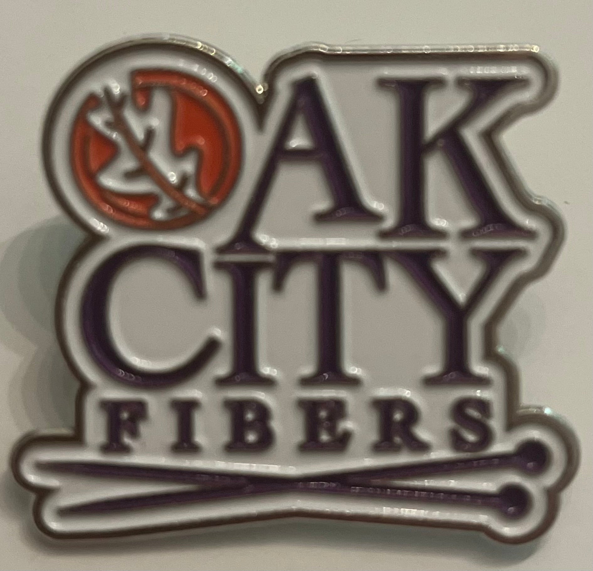 Oak City Fibers Swag Lapel Pins, Located in Raleigh, NC