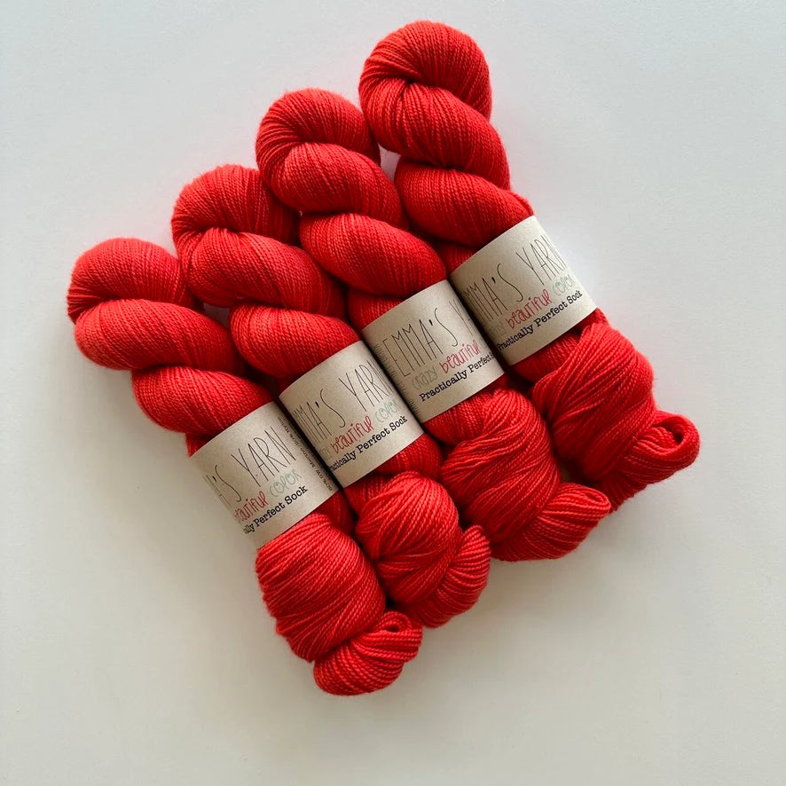 Emmas yarn; Practically perfect Sock;  born in a barn