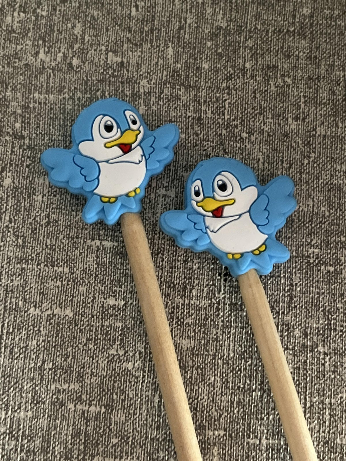 Minnie & Purl; Stitch Stoppers; blue birds;