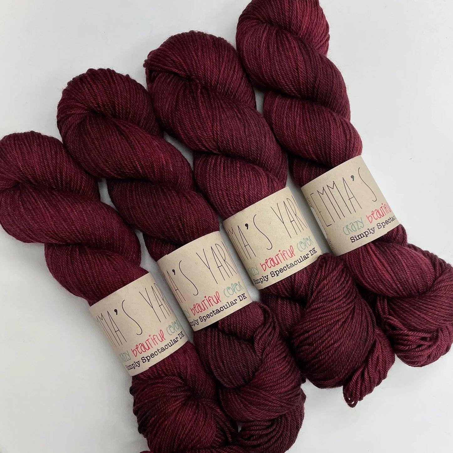 Emmas yarn; Simply Spectacular DK; Cherry Merlot