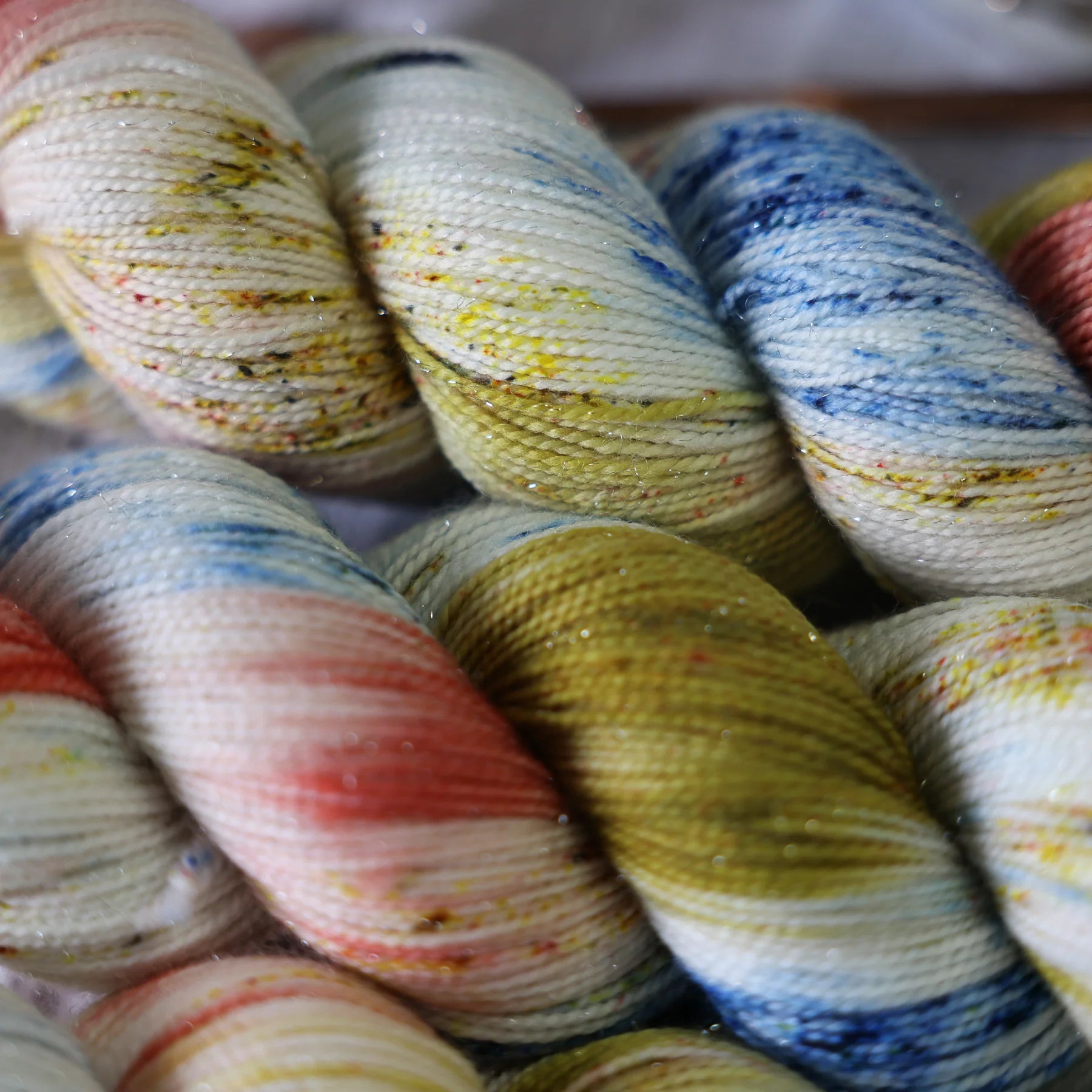 bad sheep yarn; fingering; sparkle; darjeeling tea;