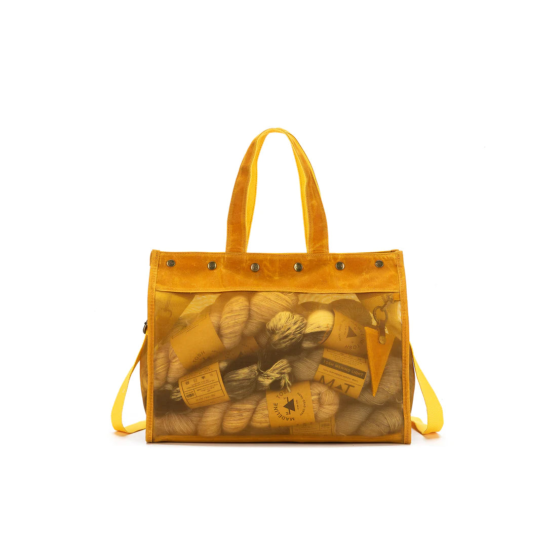 Della Q; Mesh Tote; Yellow;