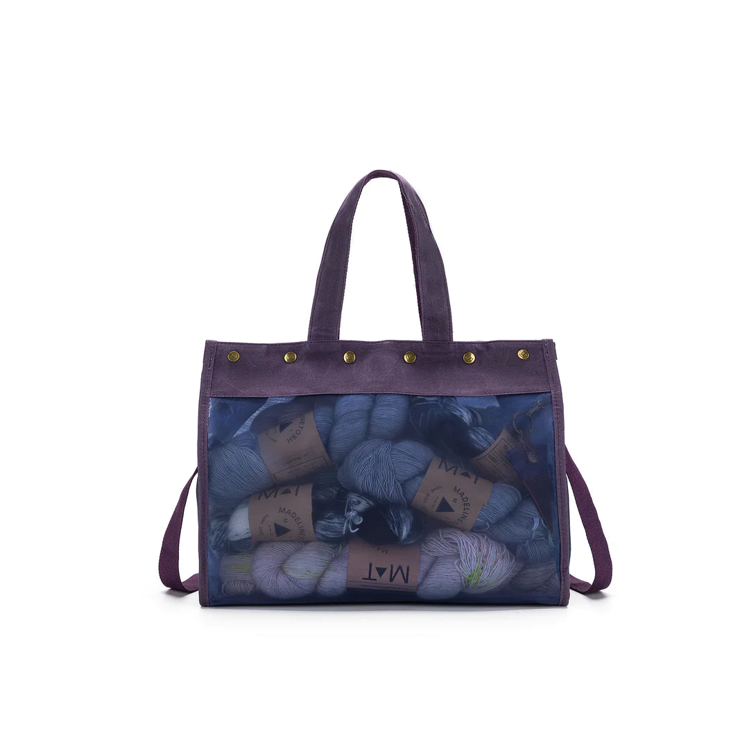 DellaQ; mesh tote; Purple;
