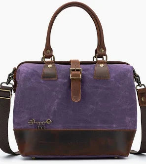 Della Q; Maker's Satchel; Storage; Maker's Canvas; purple;