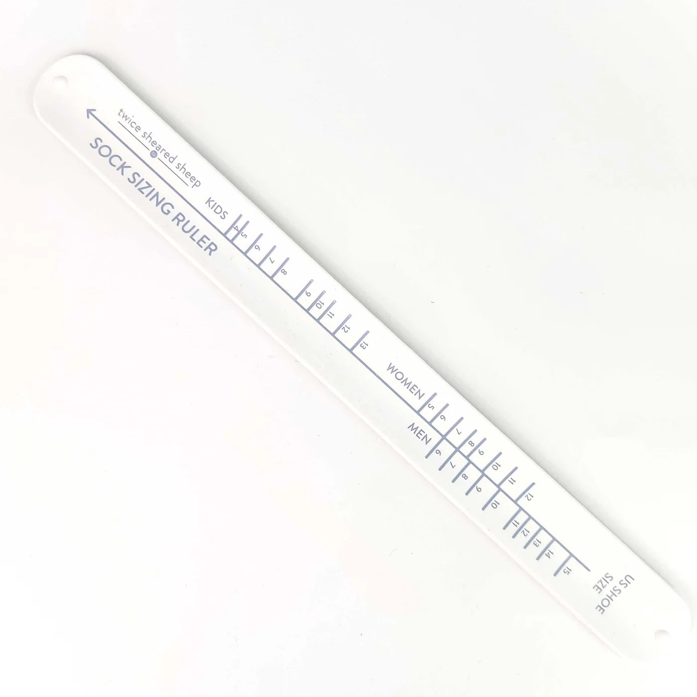Twice Sheared Sheep Sock Sizing Ruler