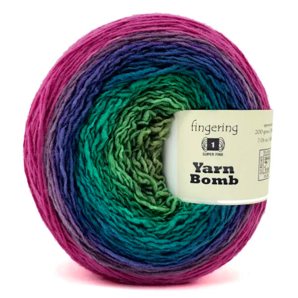 Freia Fibers; yarn bomb; fuchsia;