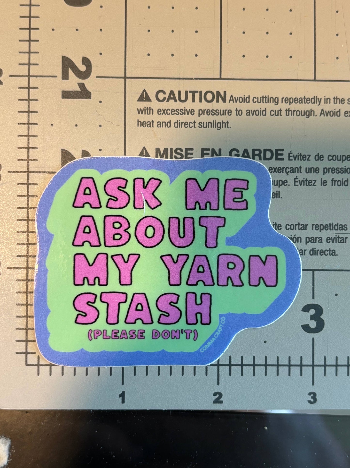 Vinyl Sticker Laptops, Bumpers Knitting Crochet Yarn Stash