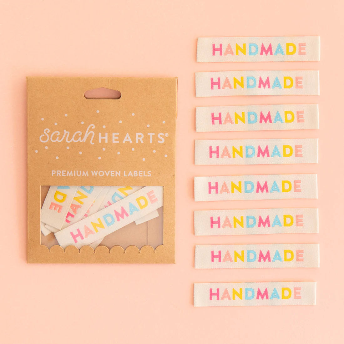 Sarah Hearts Labels; Colorful handmade;