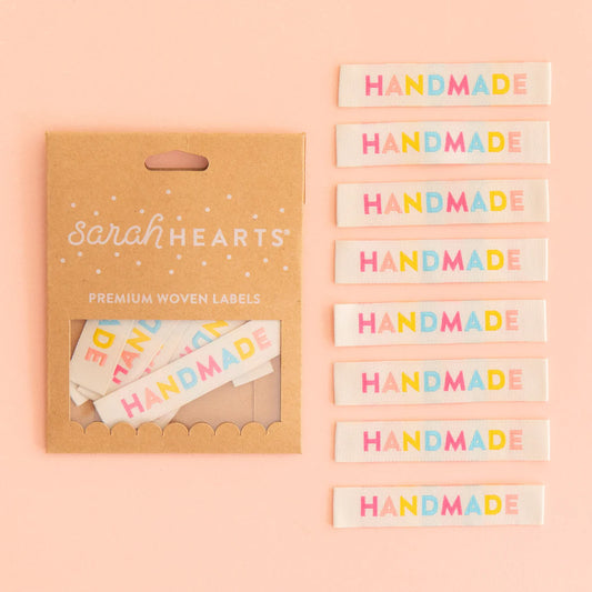 Sarah Hearts Labels; Colorful handmade;
