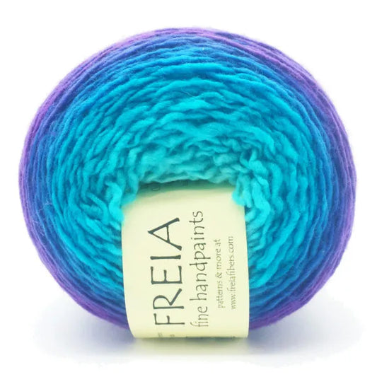 Freia Fibers; shawl ball; blue velvet;