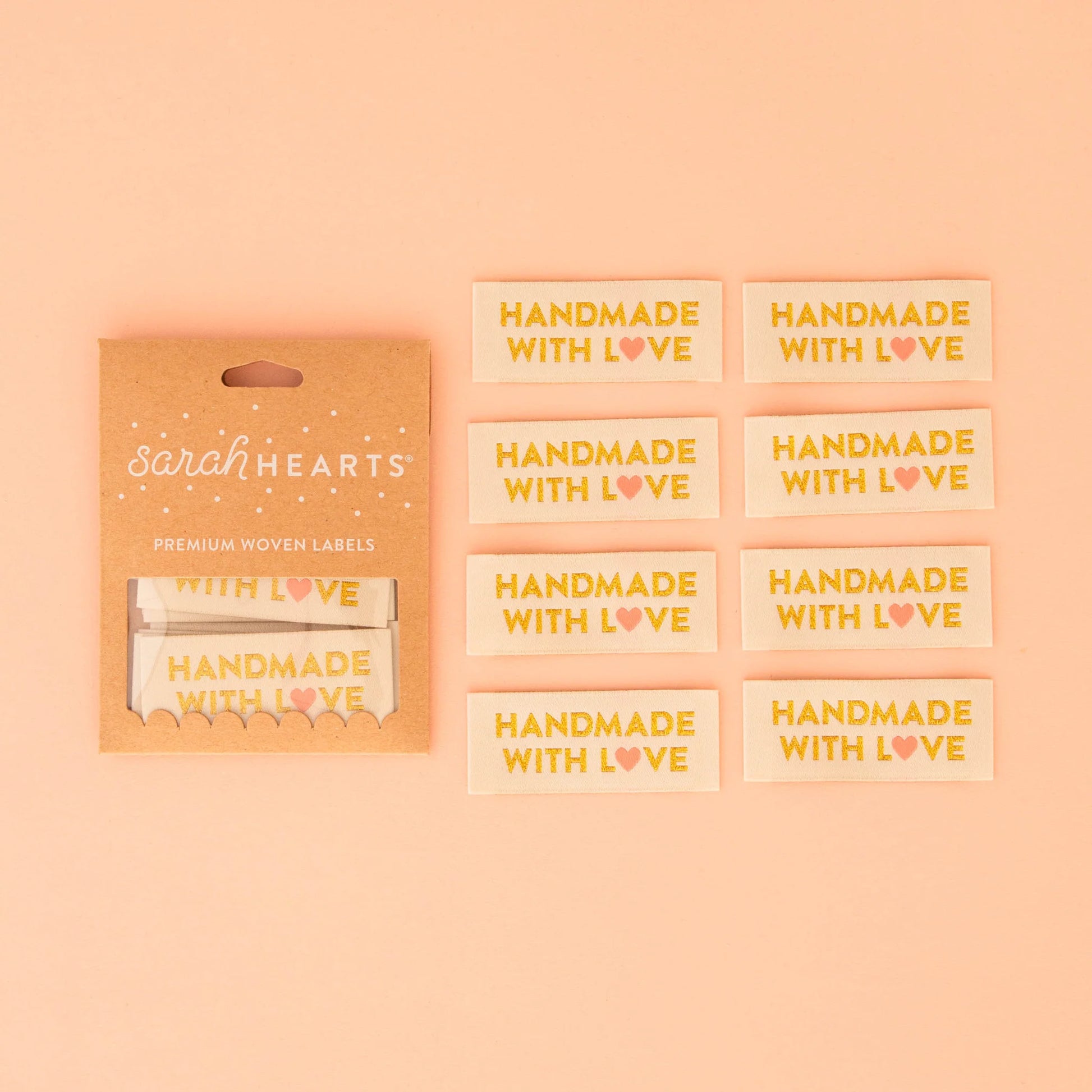 Sarah Hearts Labels; handmade with love;