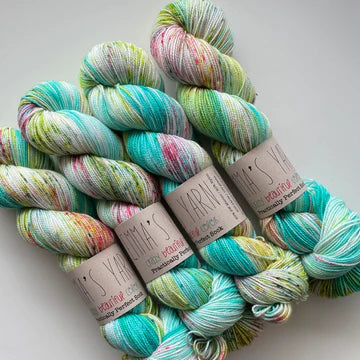 Emmas yarn; Practically perfect Sock; happily ever after;