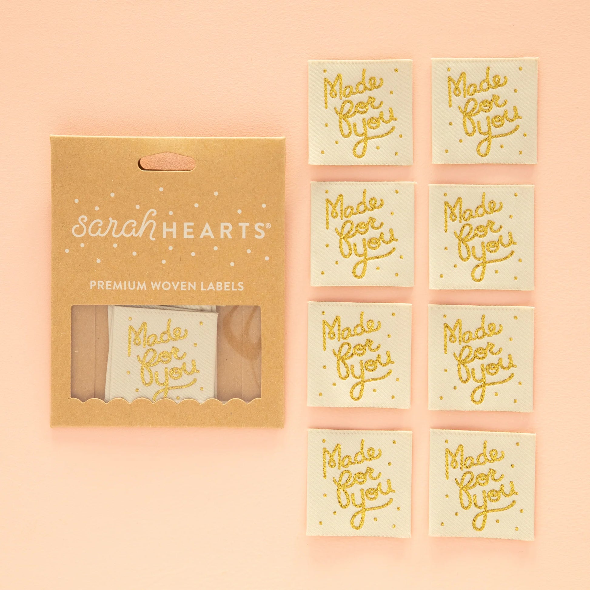 Sarah Hearts Labels; made for you;