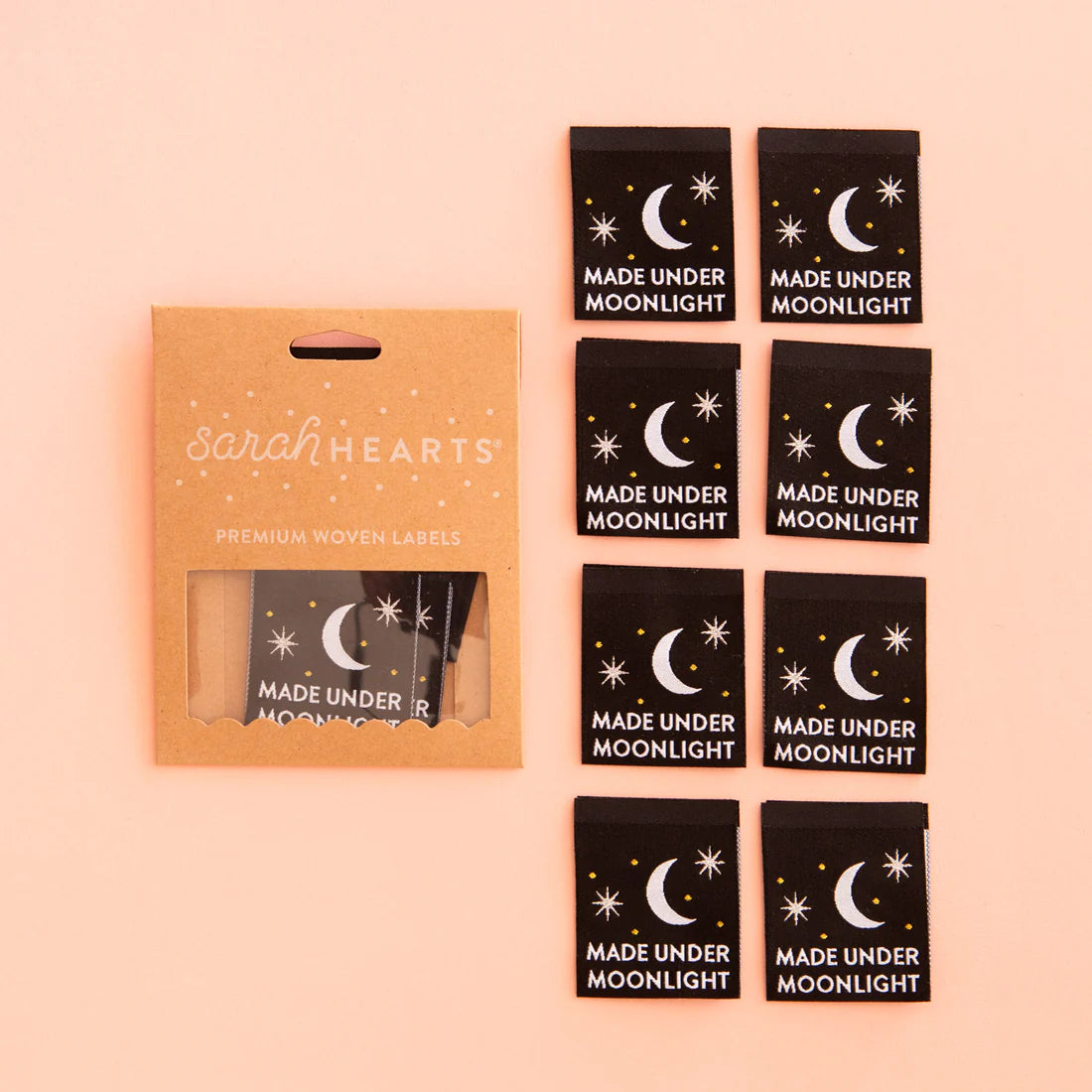 Sarah Hearts Labels; made under moonlight;