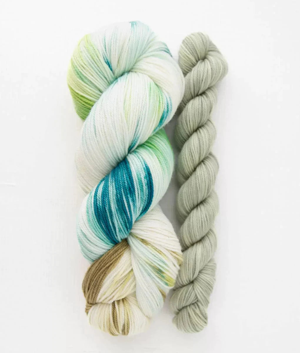 Sweet Georgia; sock set; midnight fern;