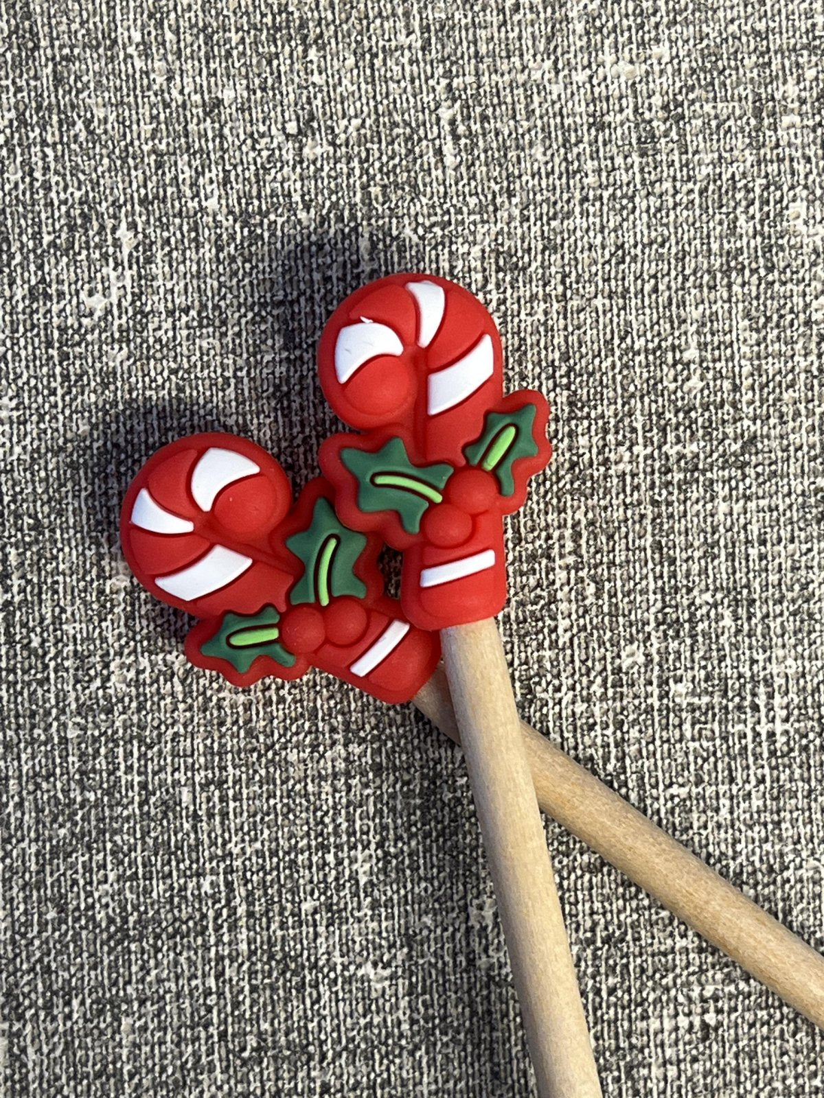 Minnie & Purl; Stitch Stoppers; candy canes;