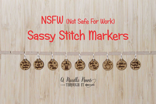 NSFW (not safe for work) - Stitch Markers (set of 9)