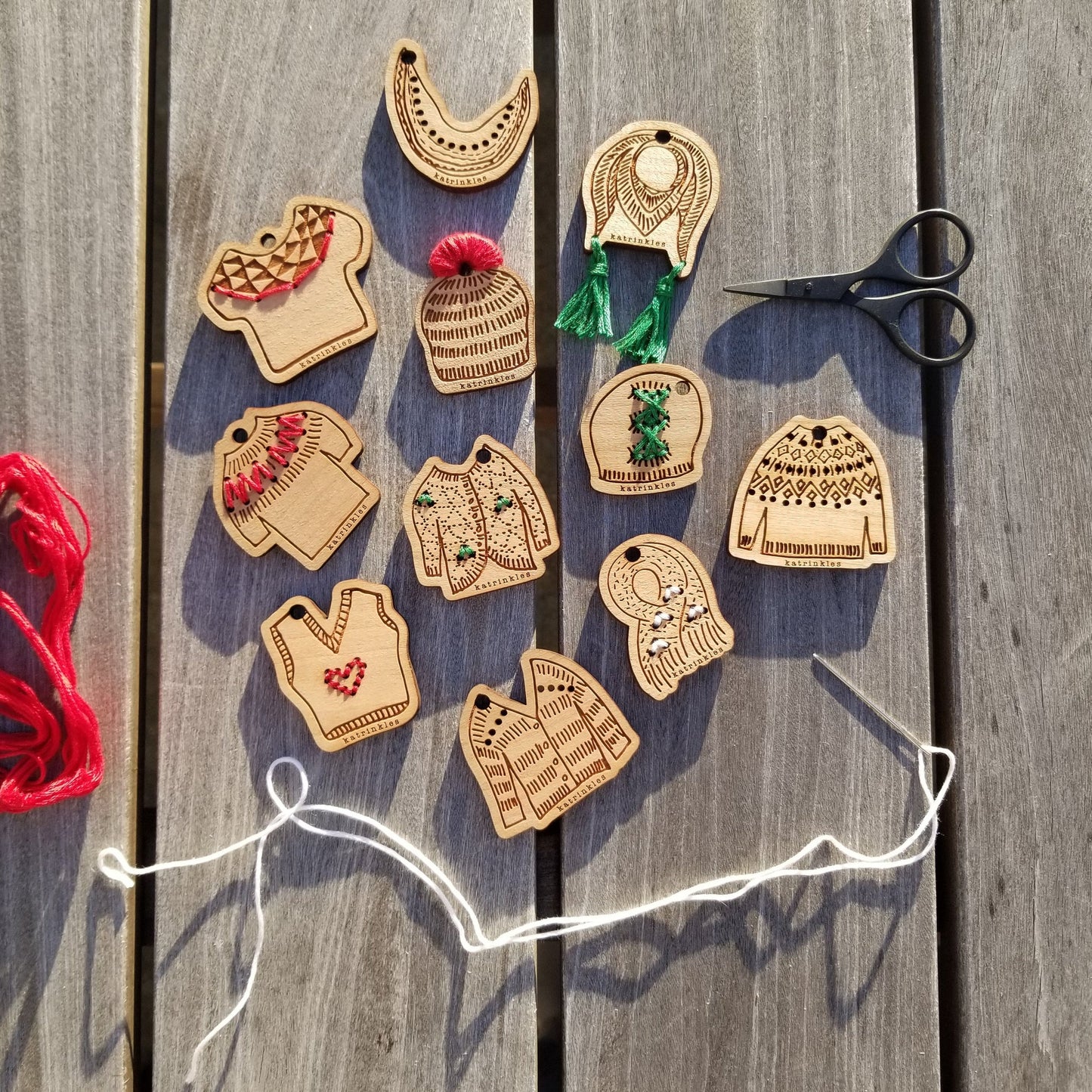 Katrinkles 12 Days of Stitchable Ornaments Kit