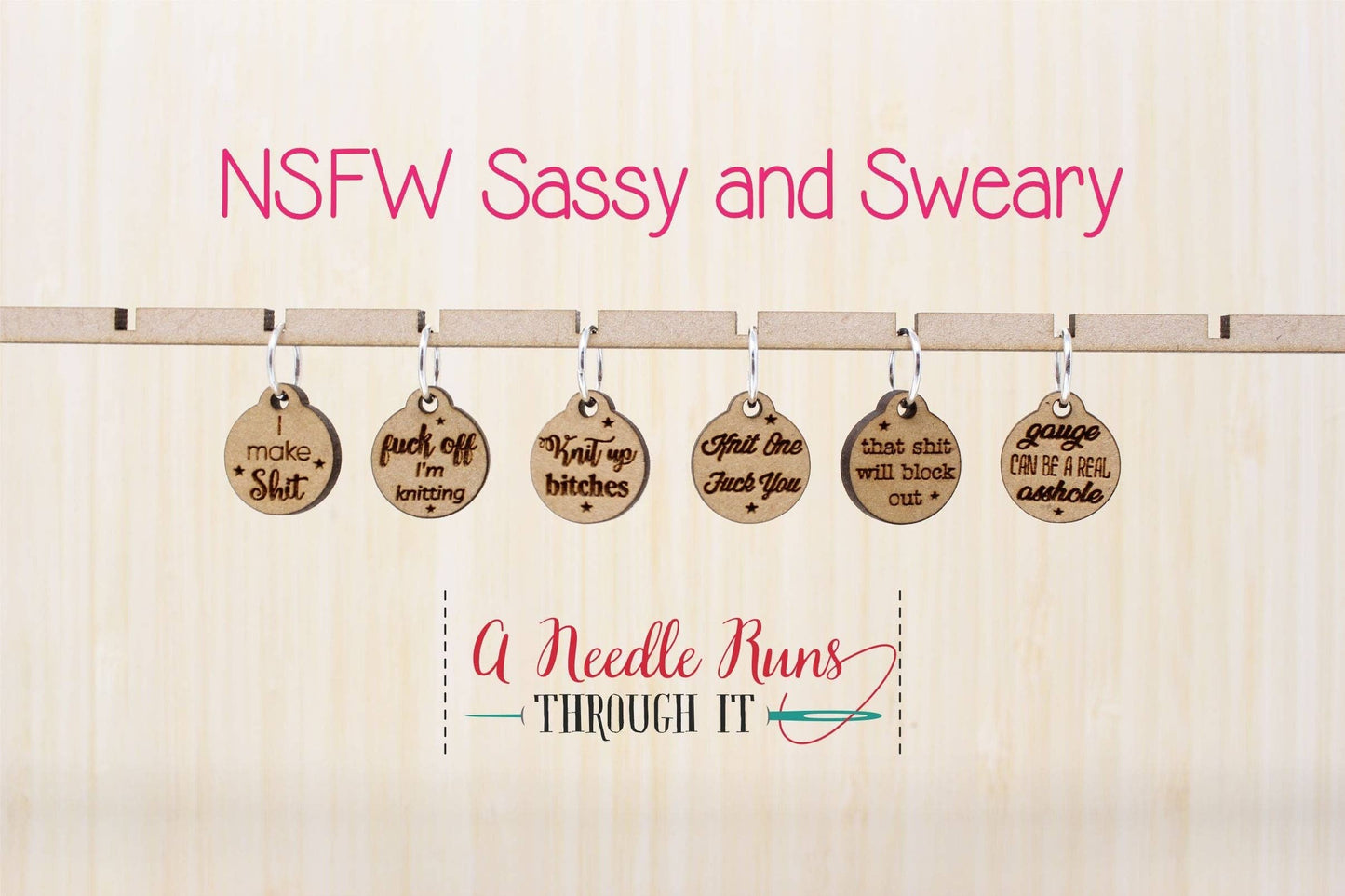 Sassy & Sweary - Stitch Markers (set of 6)