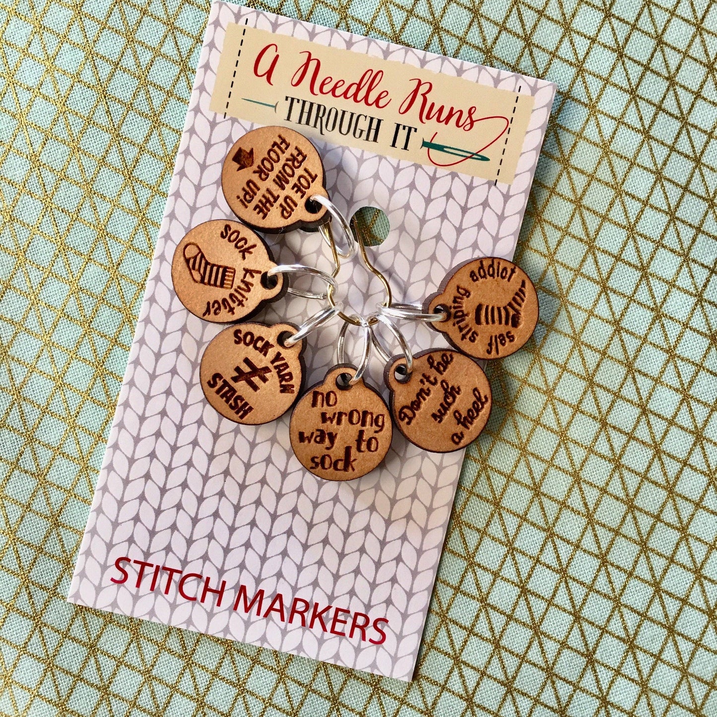 Sock Knitting - Stitch Markers (set of 6)