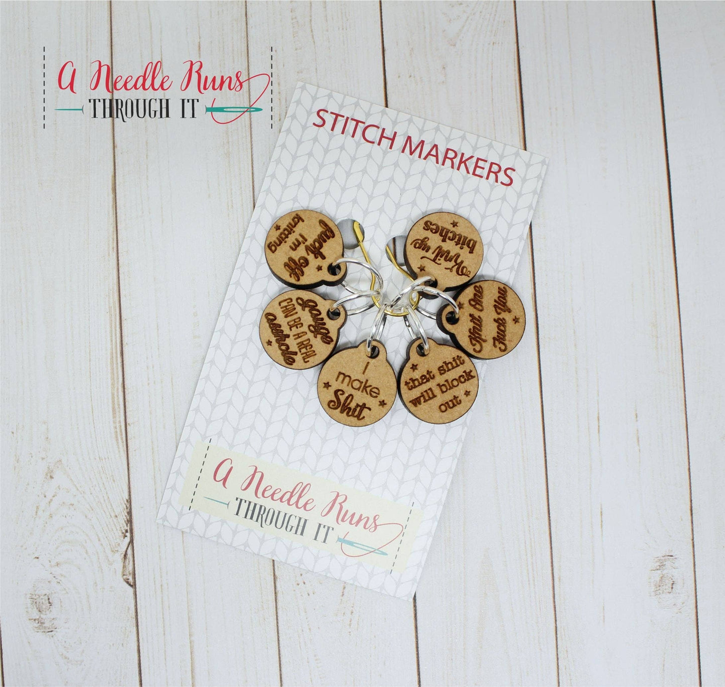 Sassy & Sweary - Stitch Markers (set of 6)
