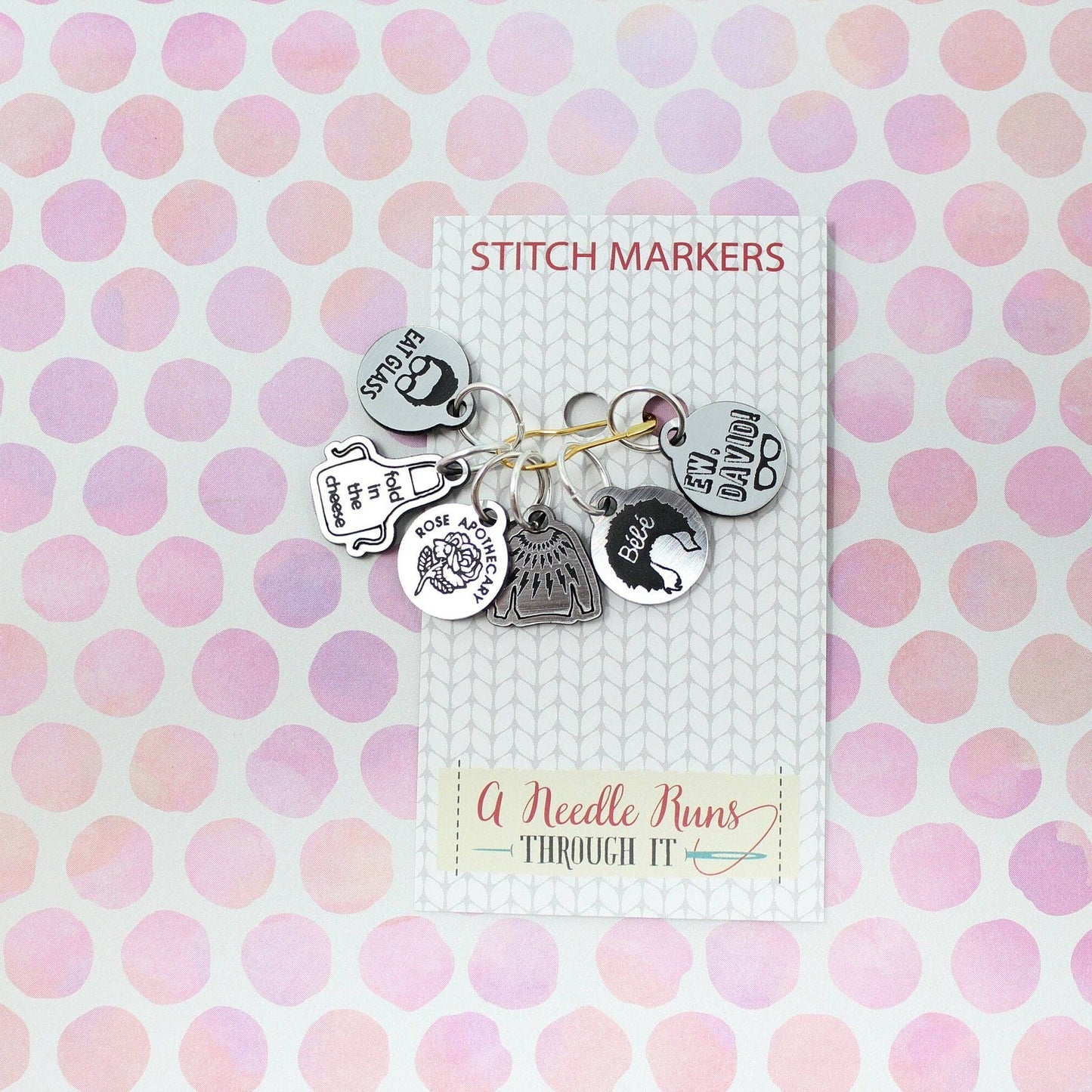 Schitts Creek Inspired- Stitch Markers (set of 6)