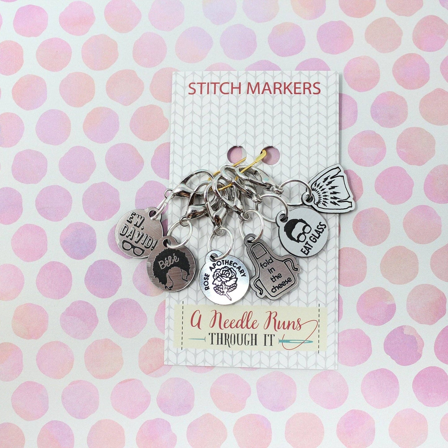 Schitts Creek Inspired- Stitch Markers (set of 6)