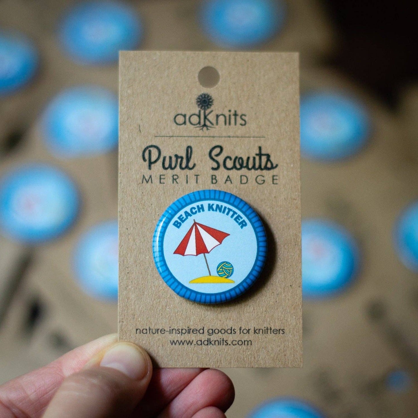 Beach Knitter Knitting Merit Badge