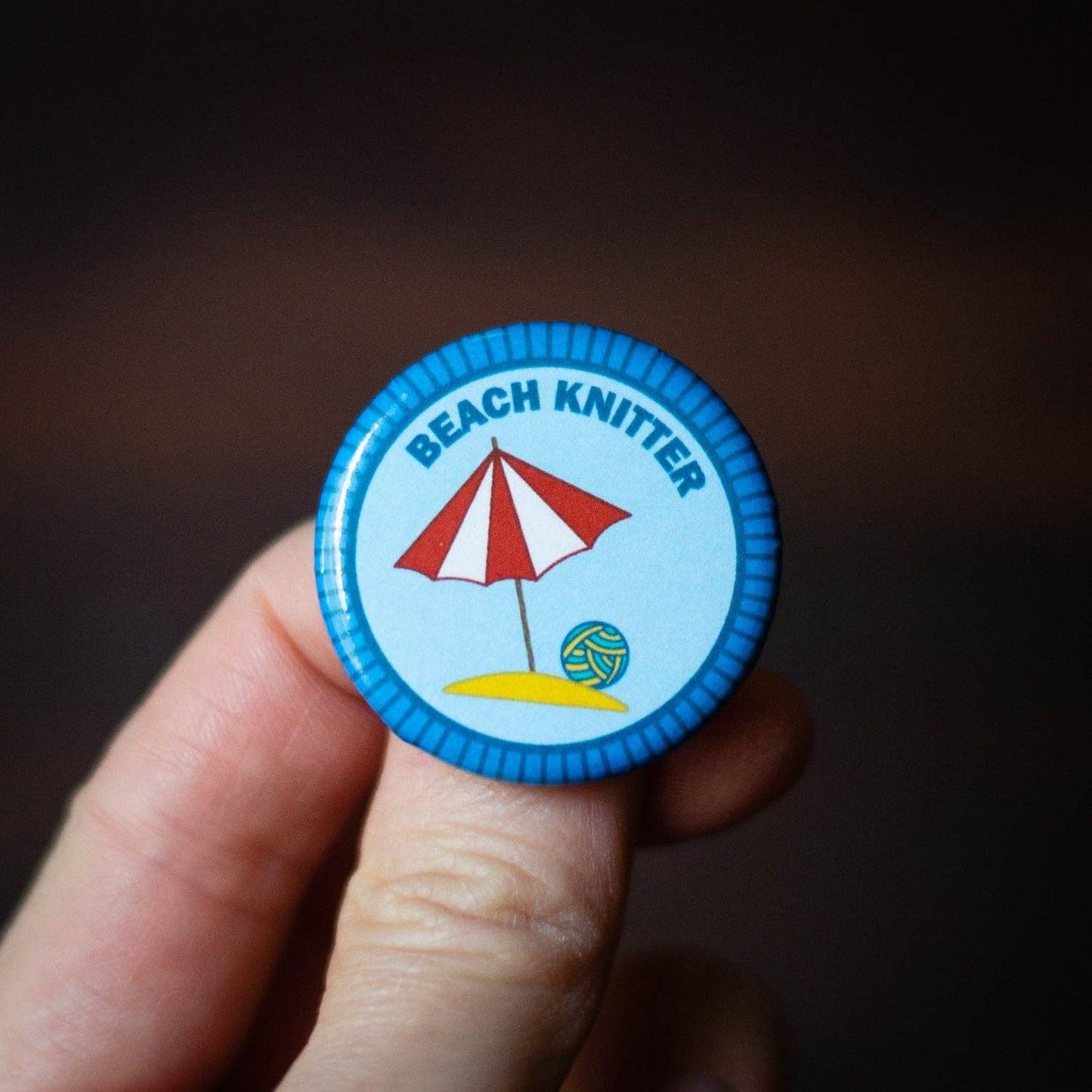 Beach Knitter Knitting Merit Badge