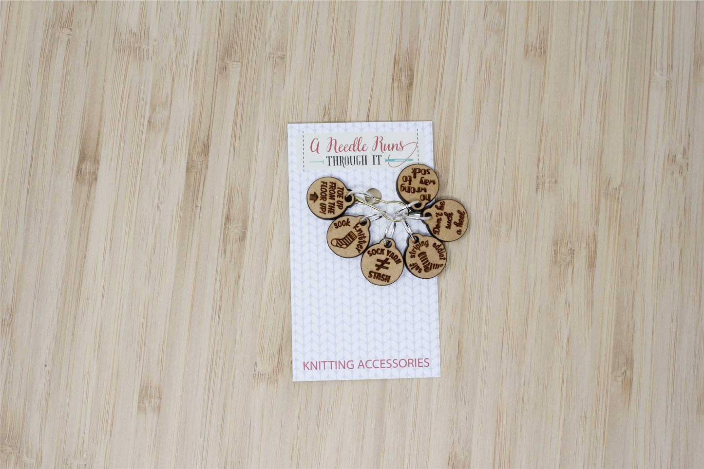 Sock Knitting - Stitch Markers (set of 6)