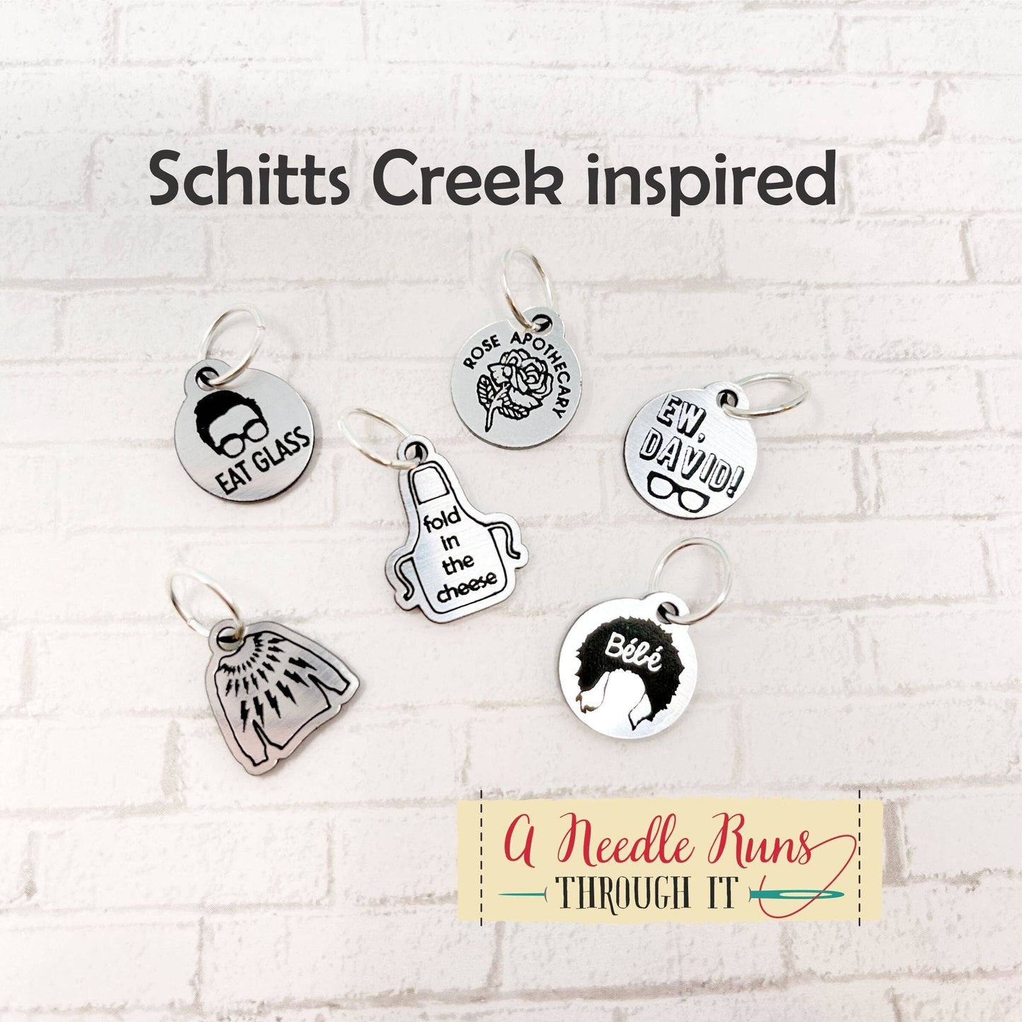Schitts Creek Inspired- Stitch Markers (set of 6)