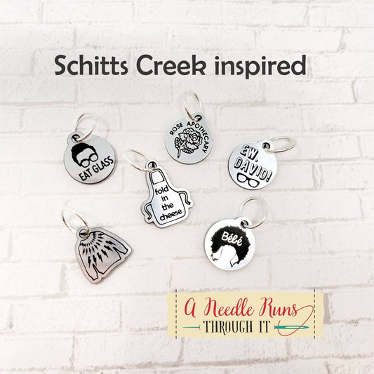 Schitts Creek Inspired- Stitch Markers (set of 6)
