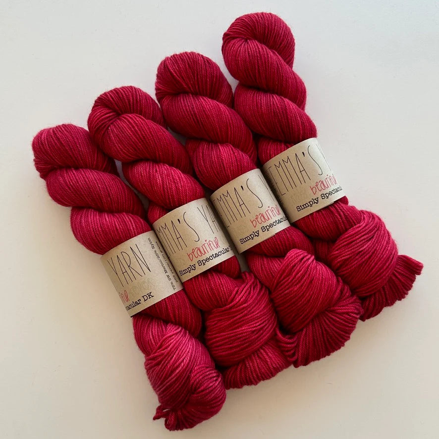 Emmas yarn; Simply Spectacular DK; bobbin;