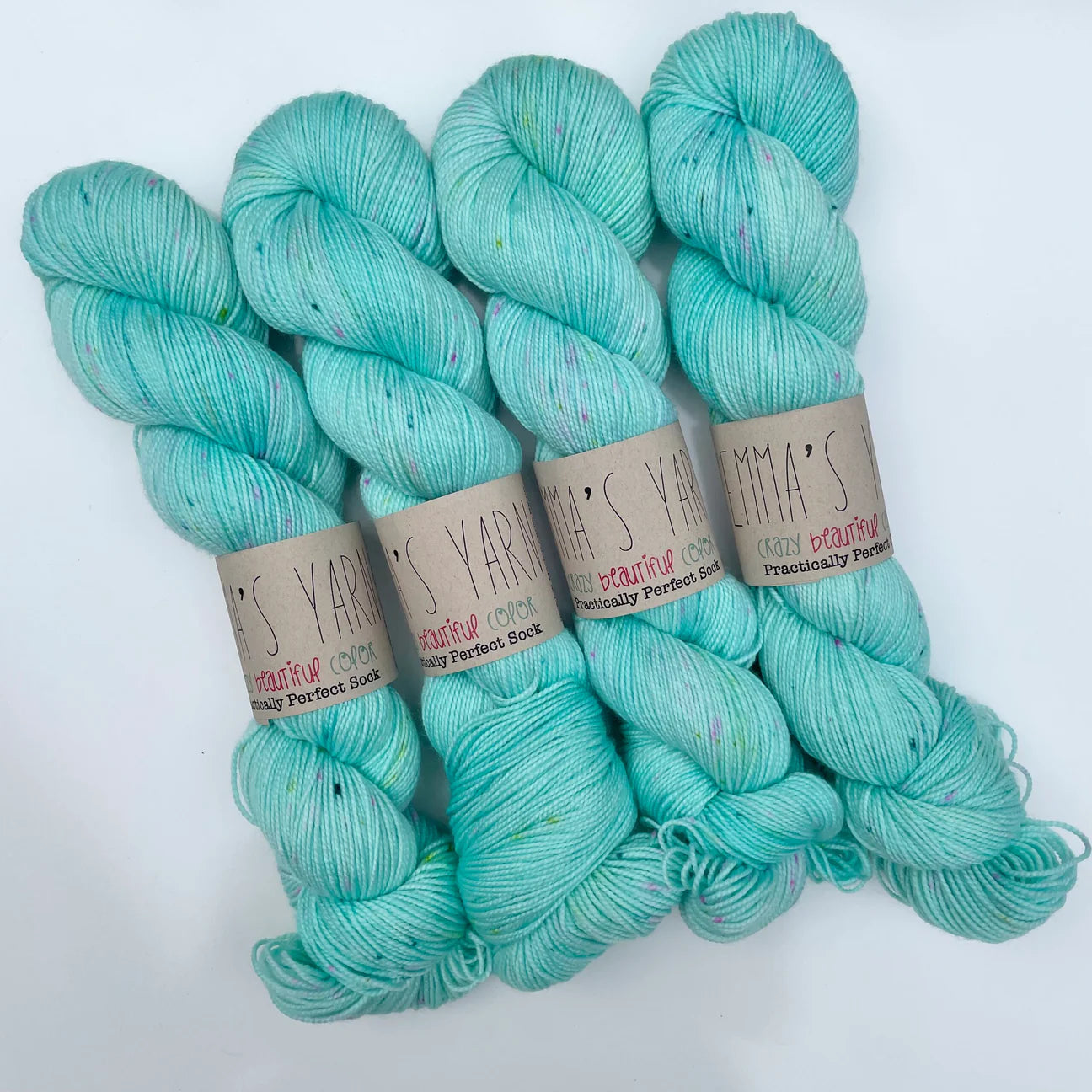 Emmas yarn; Practically perfect Sock; Closet Monster;