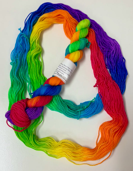Blue Barn Fibers Hand Dyed Rainbow Mini Skeins