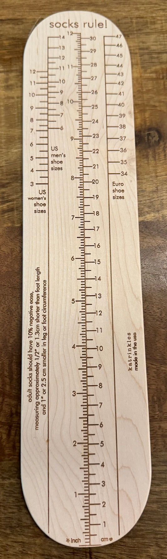 Socks Rule! Sock Ruler