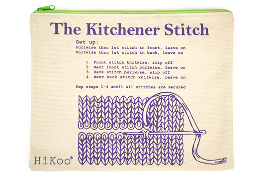 Kitchener Stitch Zipper Pouch