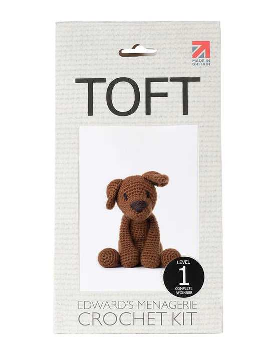 toft; crochet; kit; milo; dog;