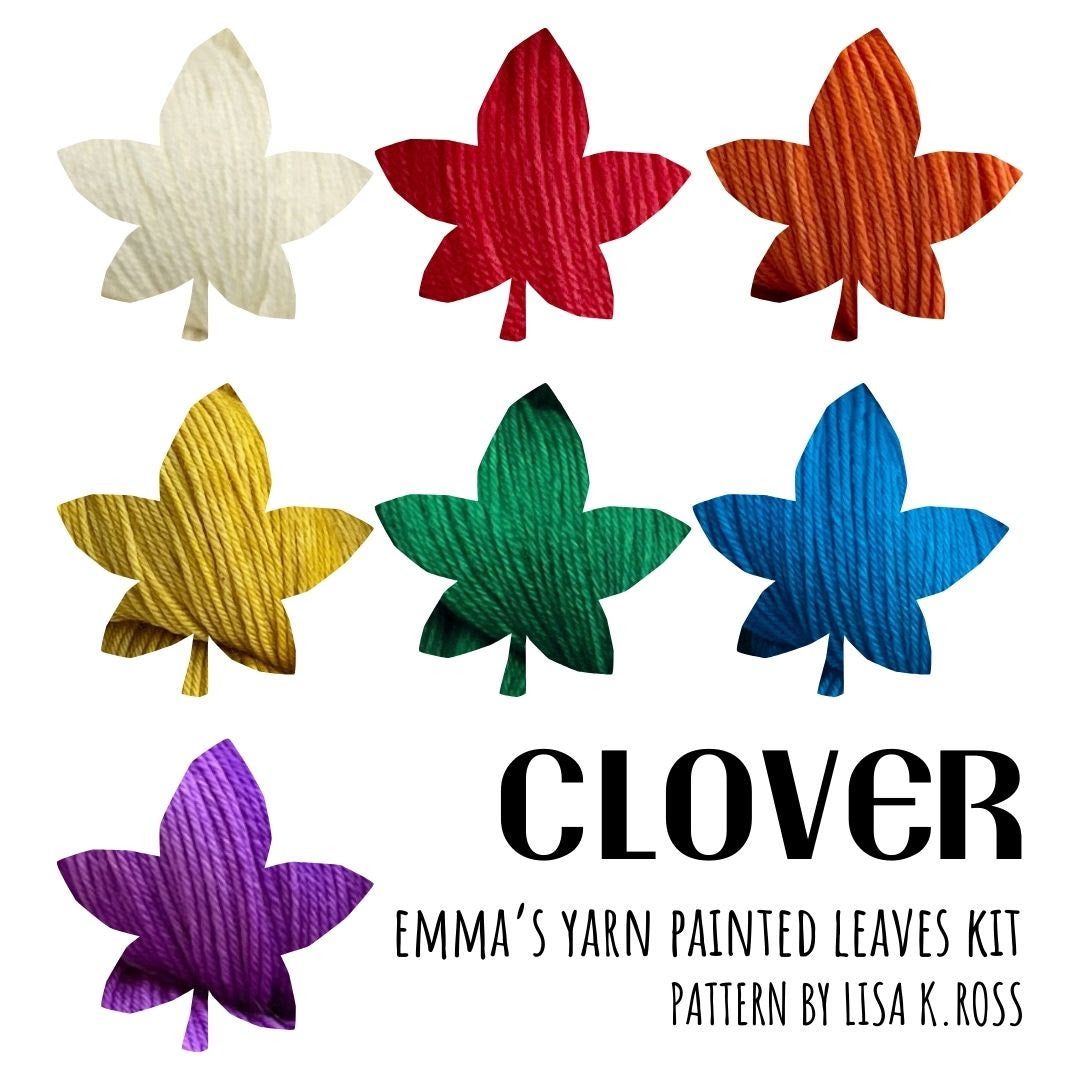 Emmas; practically perfect sock; painted leaves; kit; Clover;