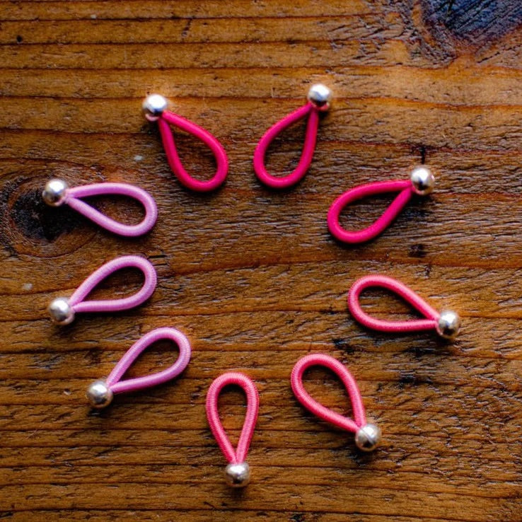 Floops; stitch markers; pink;
