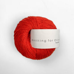 Knitting for Olive 100% silk; blood orange