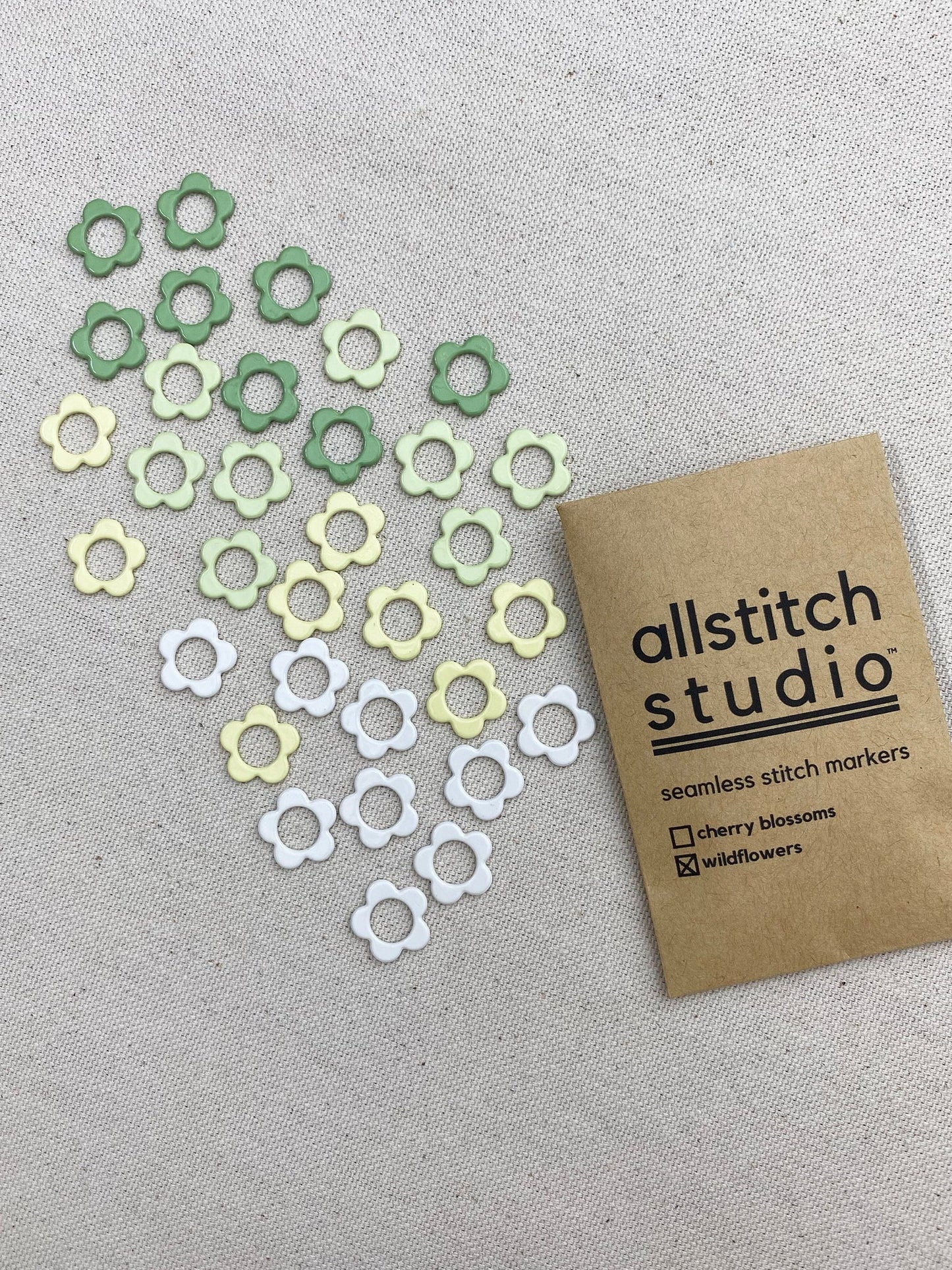 All Stitch Studio; notions; stitch markers; Wildflowers;