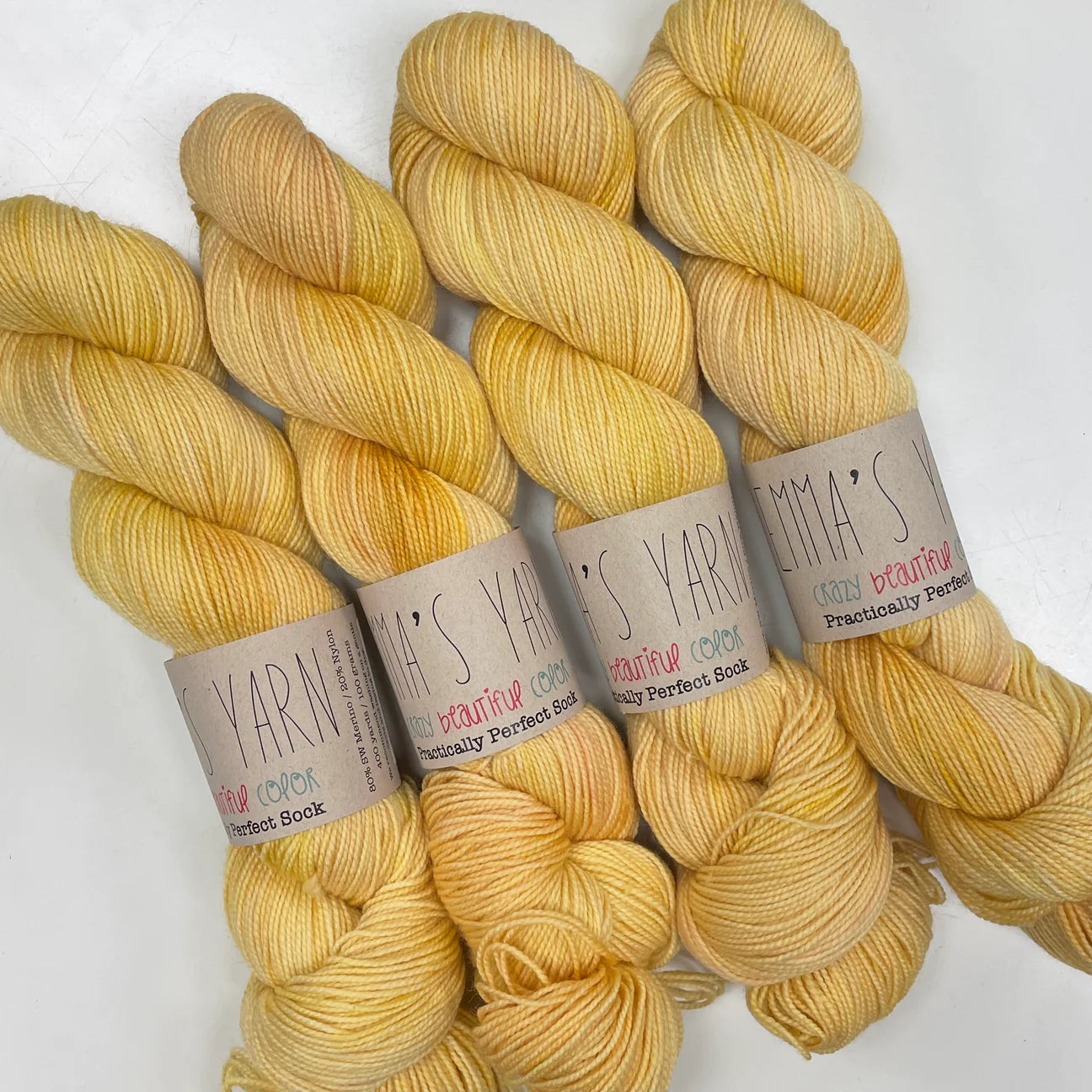 Emmas yarn; Practically perfect Sock; Yellow submarine;