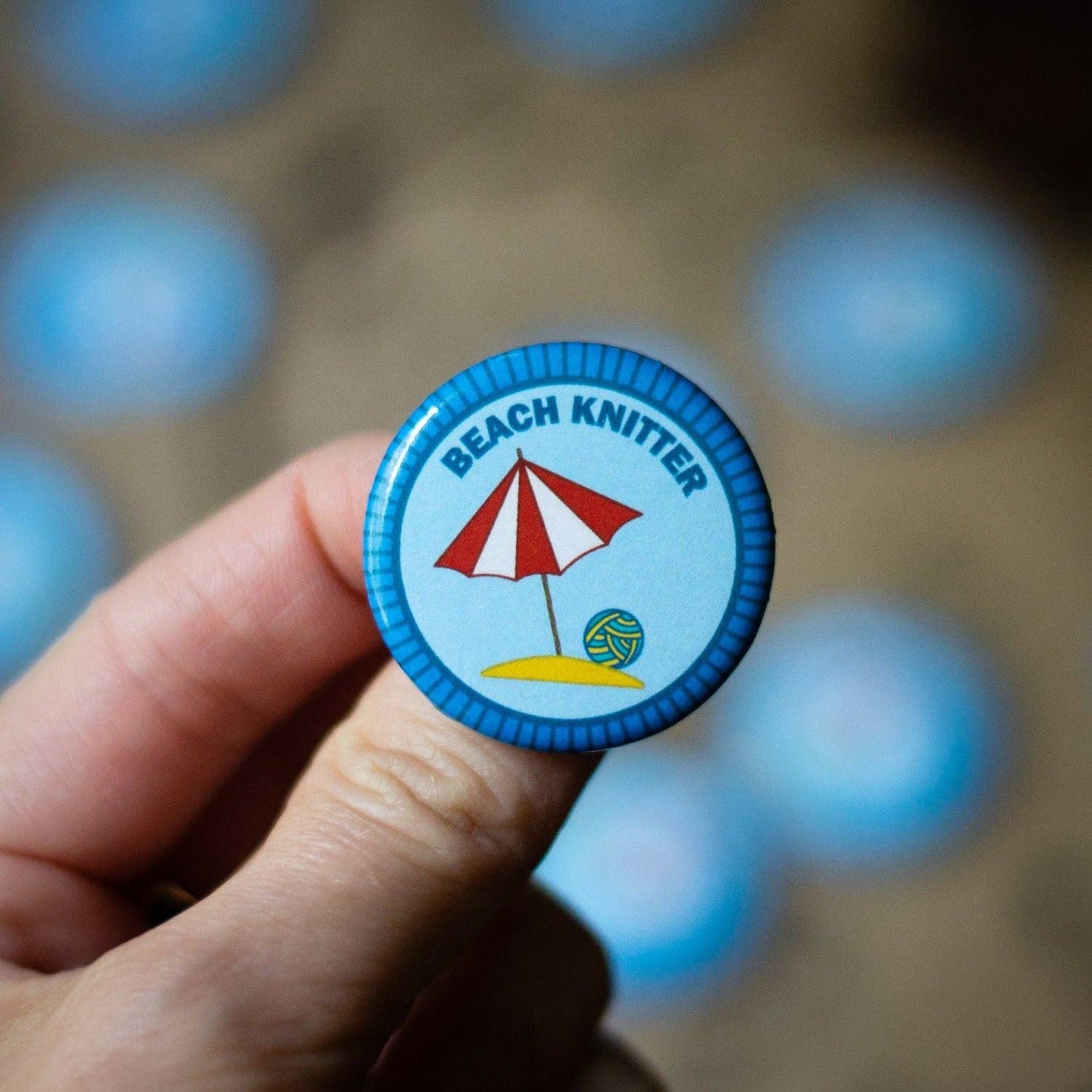 Beach Knitter Knitting Merit Badge