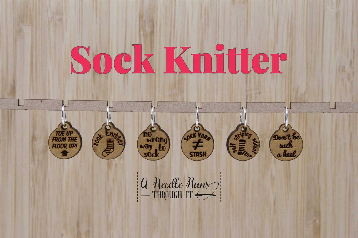 Sock Knitting - Stitch Markers (set of 6)