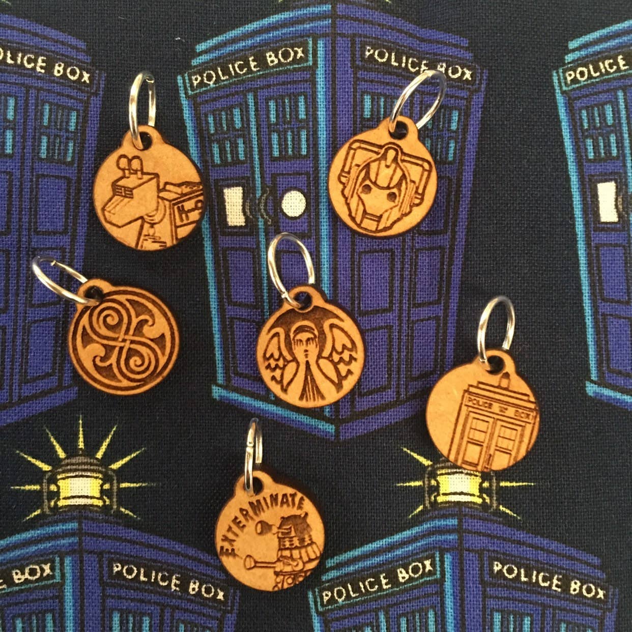 Dr. Who Inspired - Stitch Markers (set of 6)