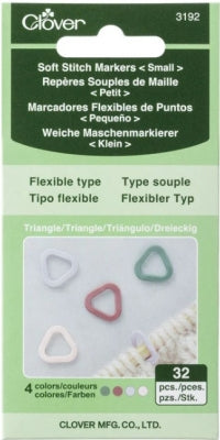 Clover Soft Triangle Stitch Markers - Small