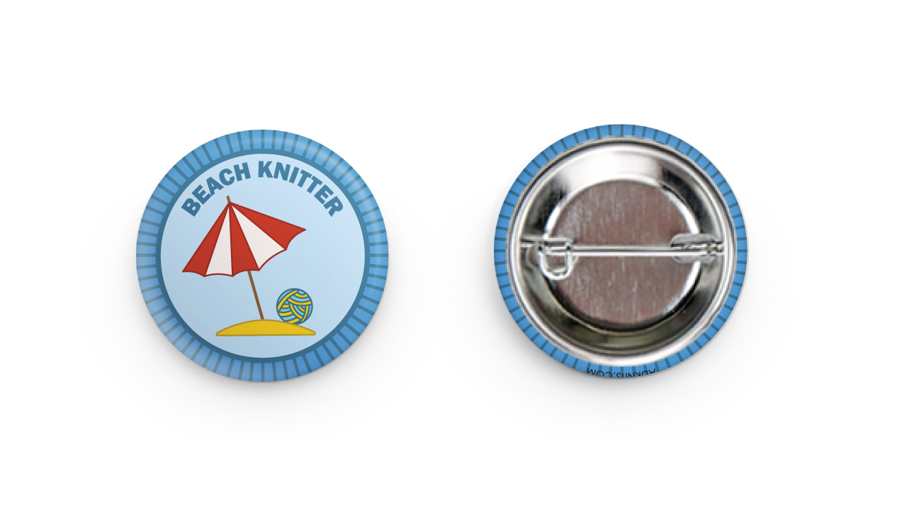 Beach Knitter Knitting Merit Badge
